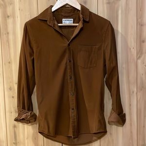 Express Men’s Brown Corduroy Soft Wash Button Down